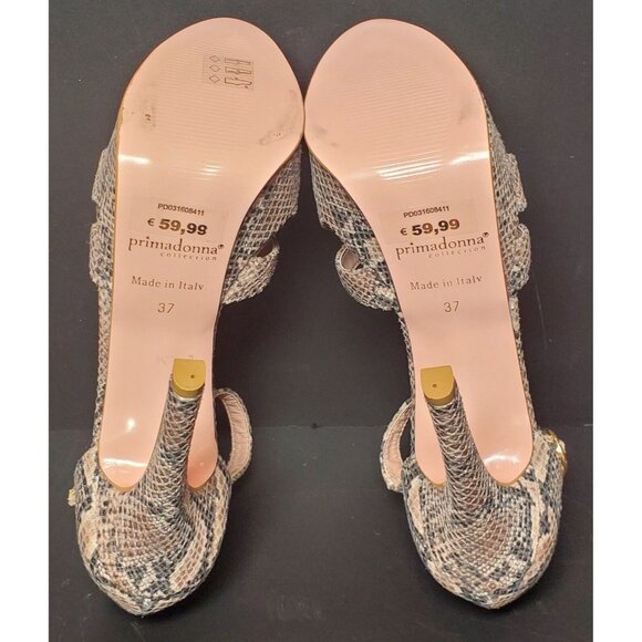 PRIMADONNA COLLECTION Women Beige Snake Print 4.5 in heel 08411PIT - Picture 10 of 12